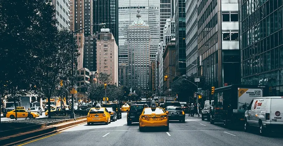 a street view of new york city