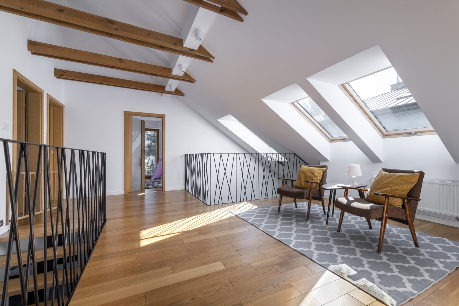 attic apartment living room