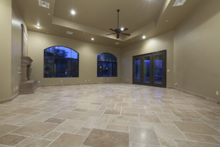 travertine tile living room