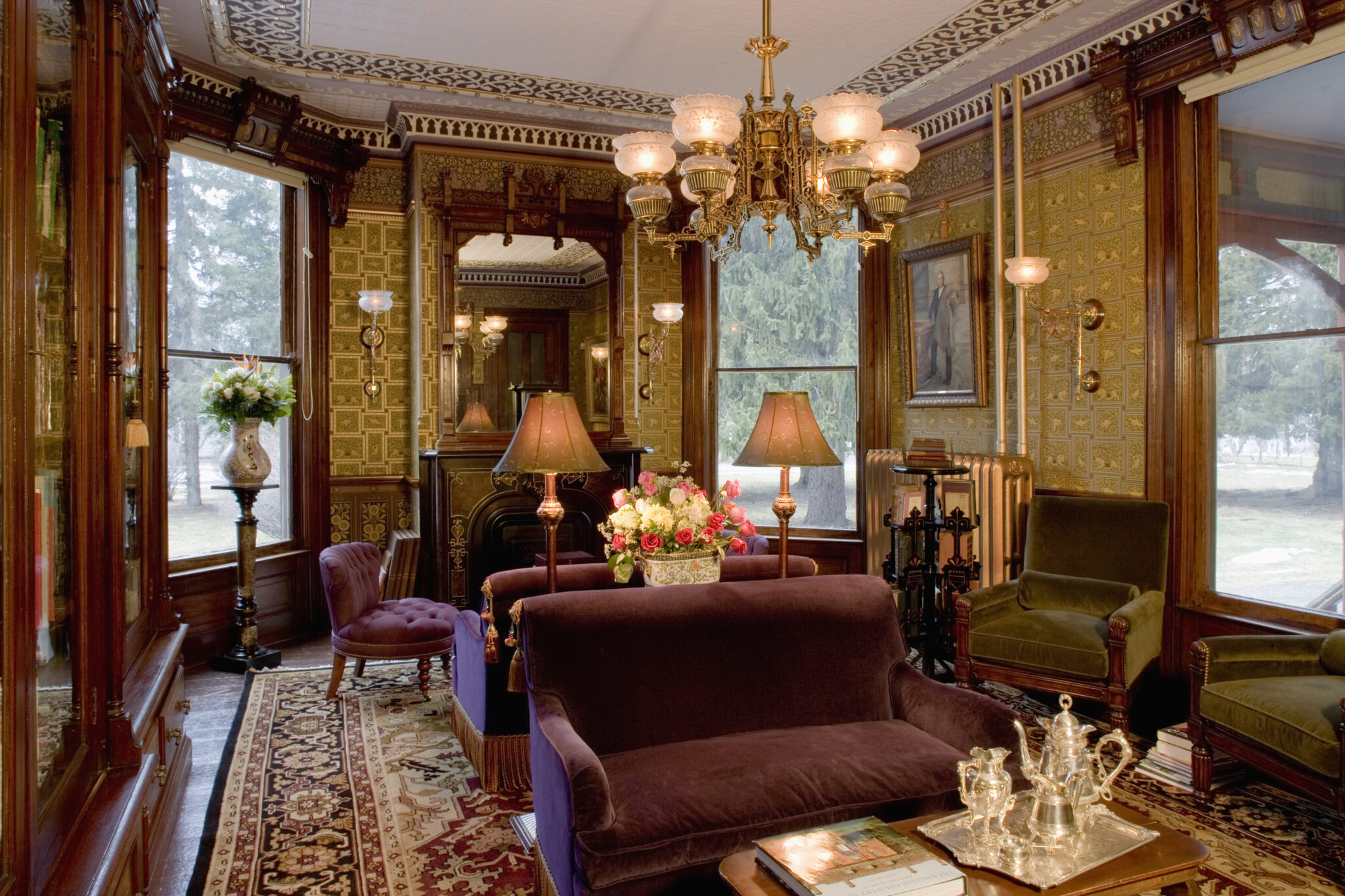 old victorian living room blueprint