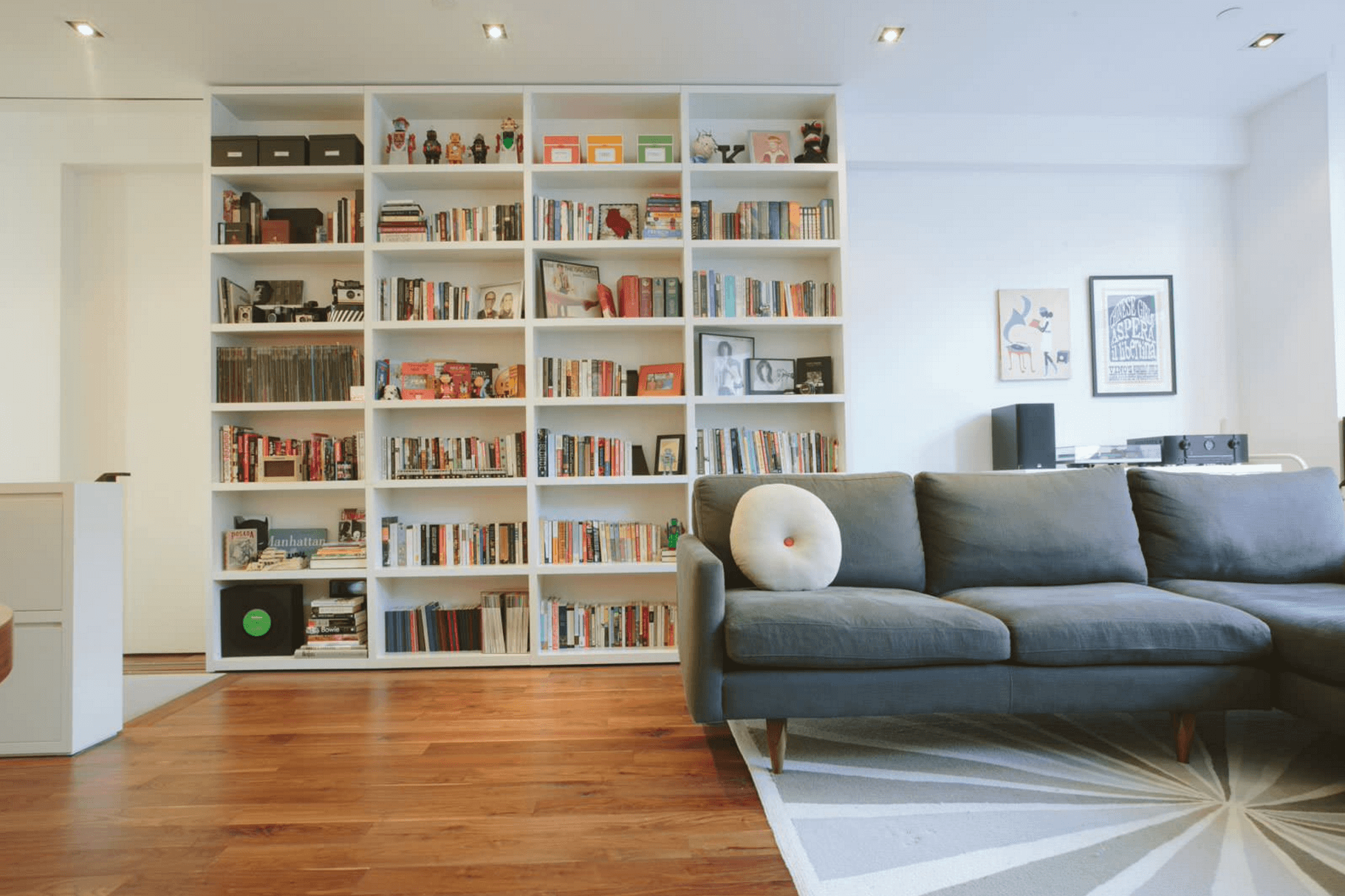 living room bookcase